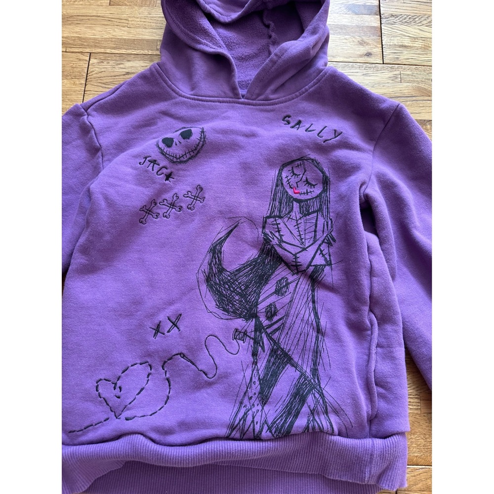 Disney Nightmare Before Christmas Jack Sally Purple‎ Hoodie Sweatshirt - Picture 4 of 9